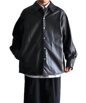 UNIVERSAL PRODUCTS. / 253-60407  LEATHER SHIRTS JACKET (BLACK)