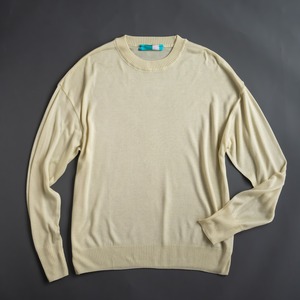 Nu Life in Silk 起毛シルクSweater Lemon Yellow