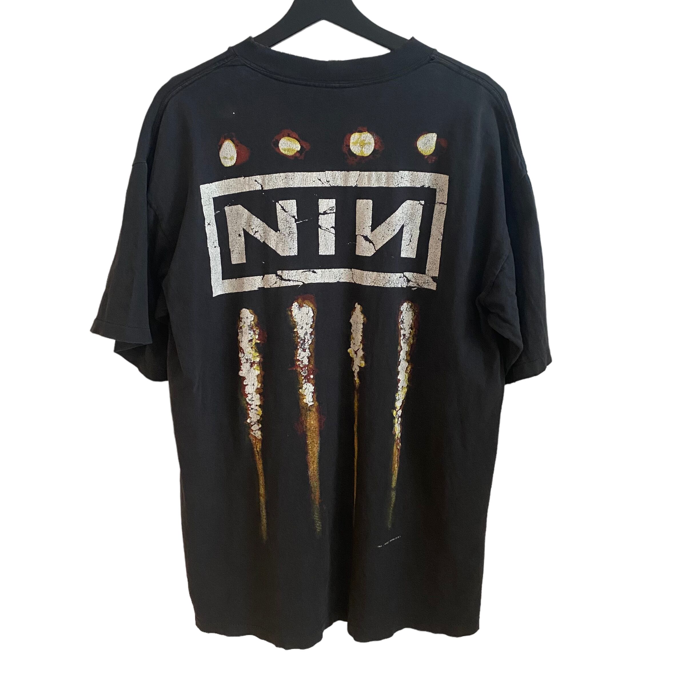 Nine Inch Nails 粘っこい ビンテージ サーマルシャツ 長袖 刺繍