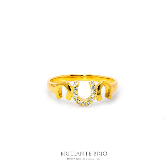 【K18】3horse shoe ring