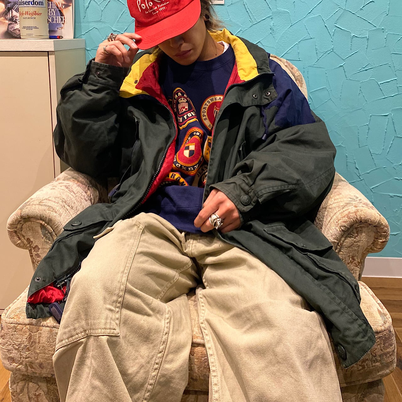 90s vintage NAUTICA ノーティカ ファイヤーマンジャケット