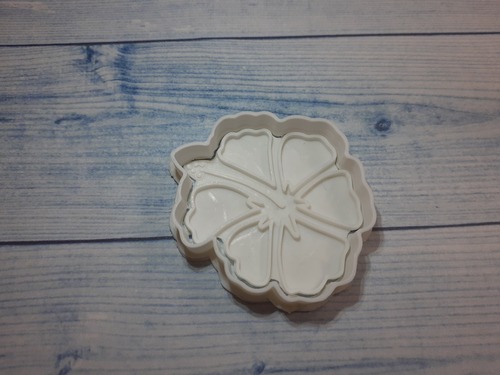 クッキー型 ハイビスカス (花だけ) スタンプ付き