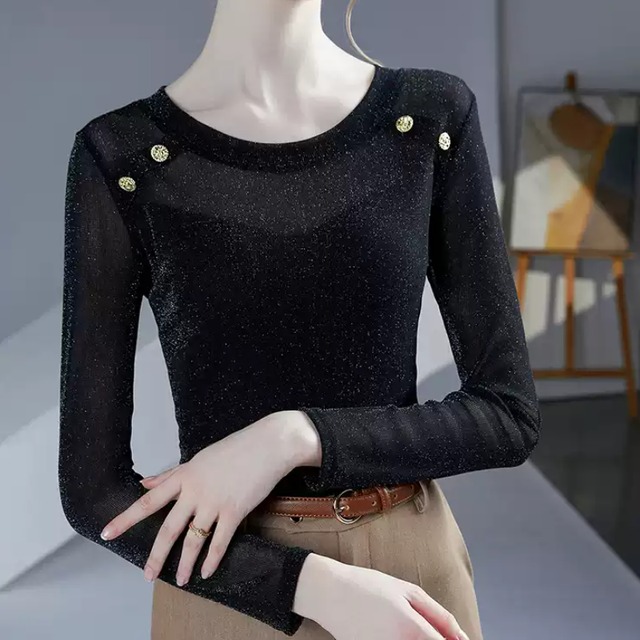 ボタンディテール ロングスリーブ ダンスカットソー ds1169