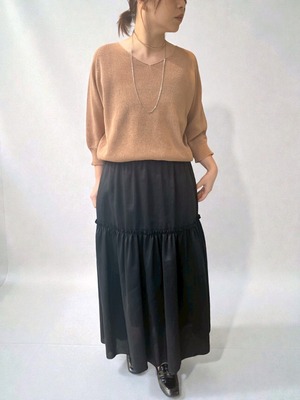 カミファインプルオーバーニット(キャメル)