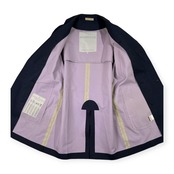 HANCOCK ハンコック カシミア×ウール スコットランド製 ゴム引き トレンチコート サイズ 38 /ネイビー