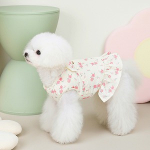 【PET】2色展開秋冬暖かくてきれいな花柄飾り両面厚みフック付き2脚タイプワンピース