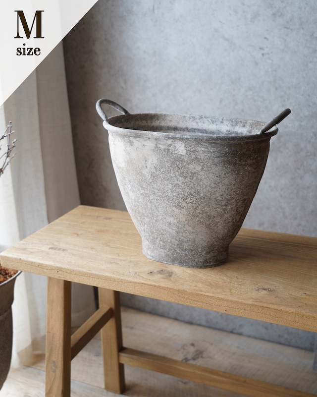 【アイアン】 ガーデンティーポット　口径 φ11cm　