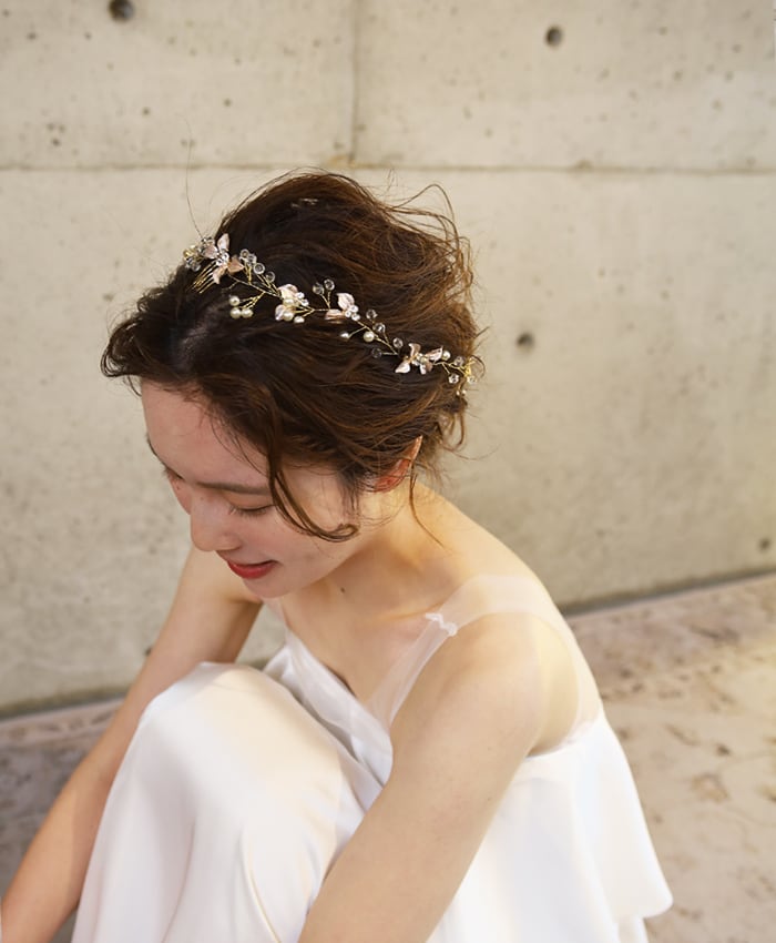 ヘッドドレス ヘッドアクセ アクセサリー 花嫁アクセ商品番号
