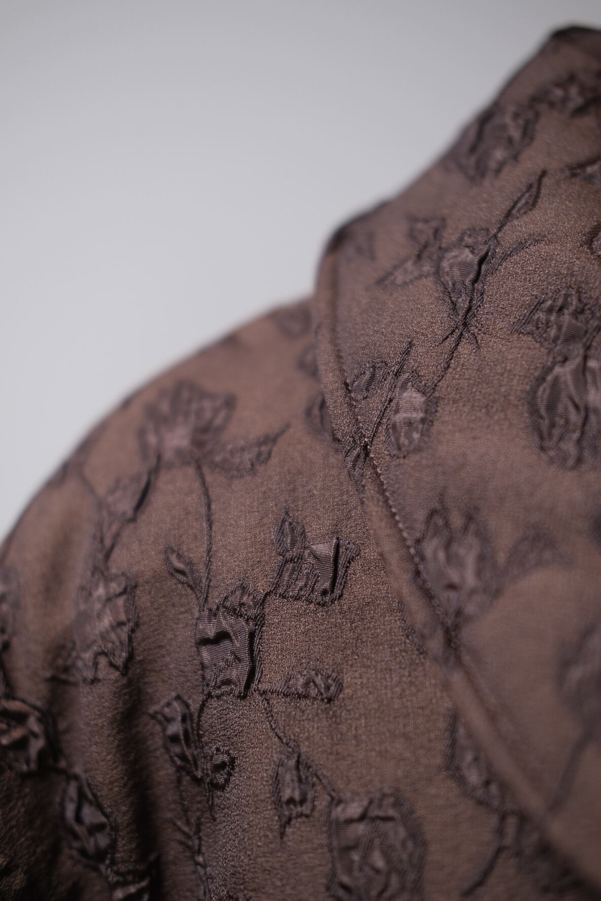 FETICO】 Floral jacquard bomber jacket -brown- | loop