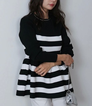 ハッチクルーネックニット / 3color