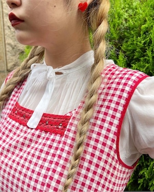 40s Red Gingham check Sun dress