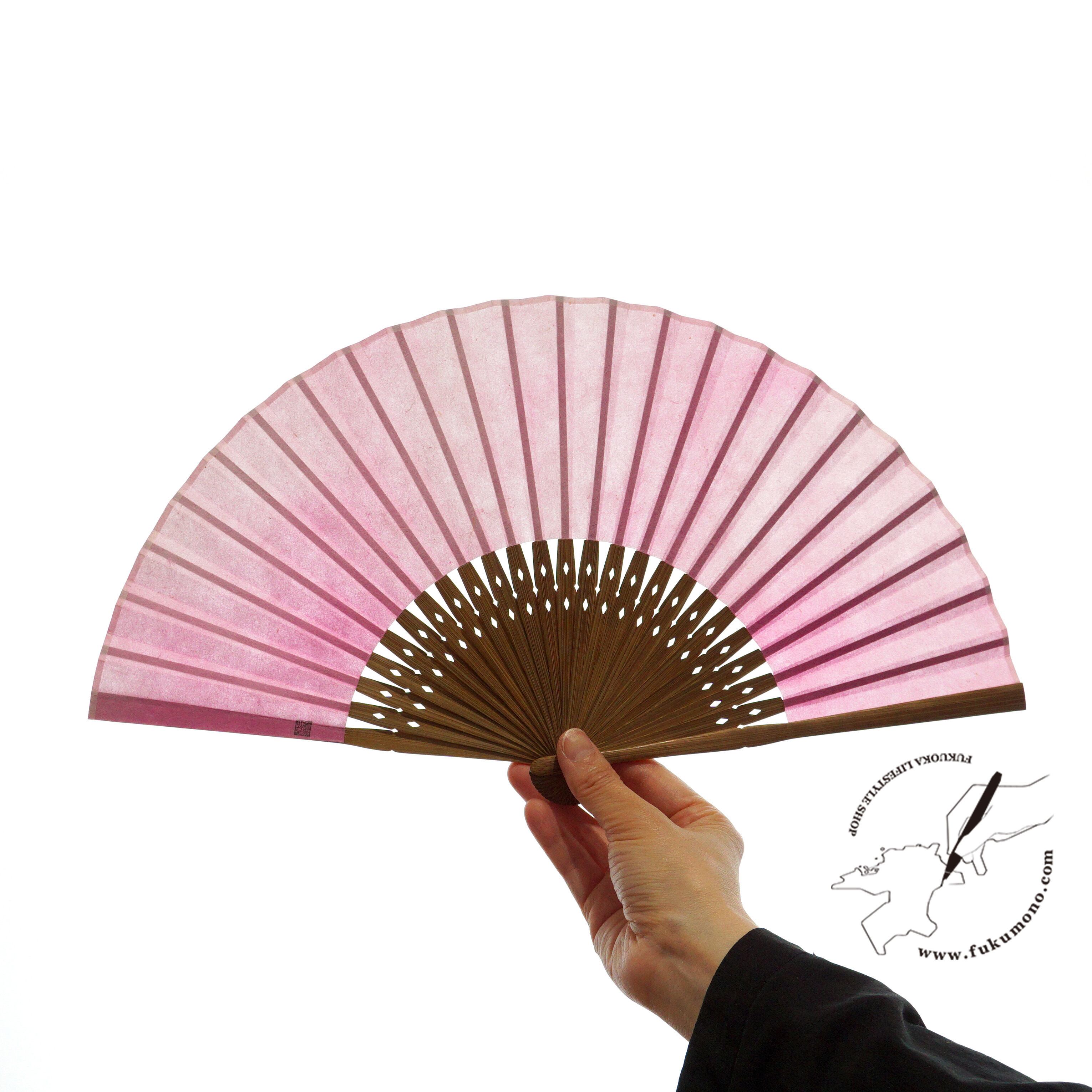 名尾和紙扇子 / 常夏花