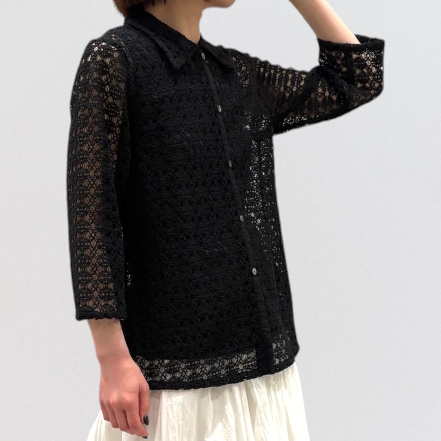 cafune 2way frannel wide shirt | CoCo Cuore