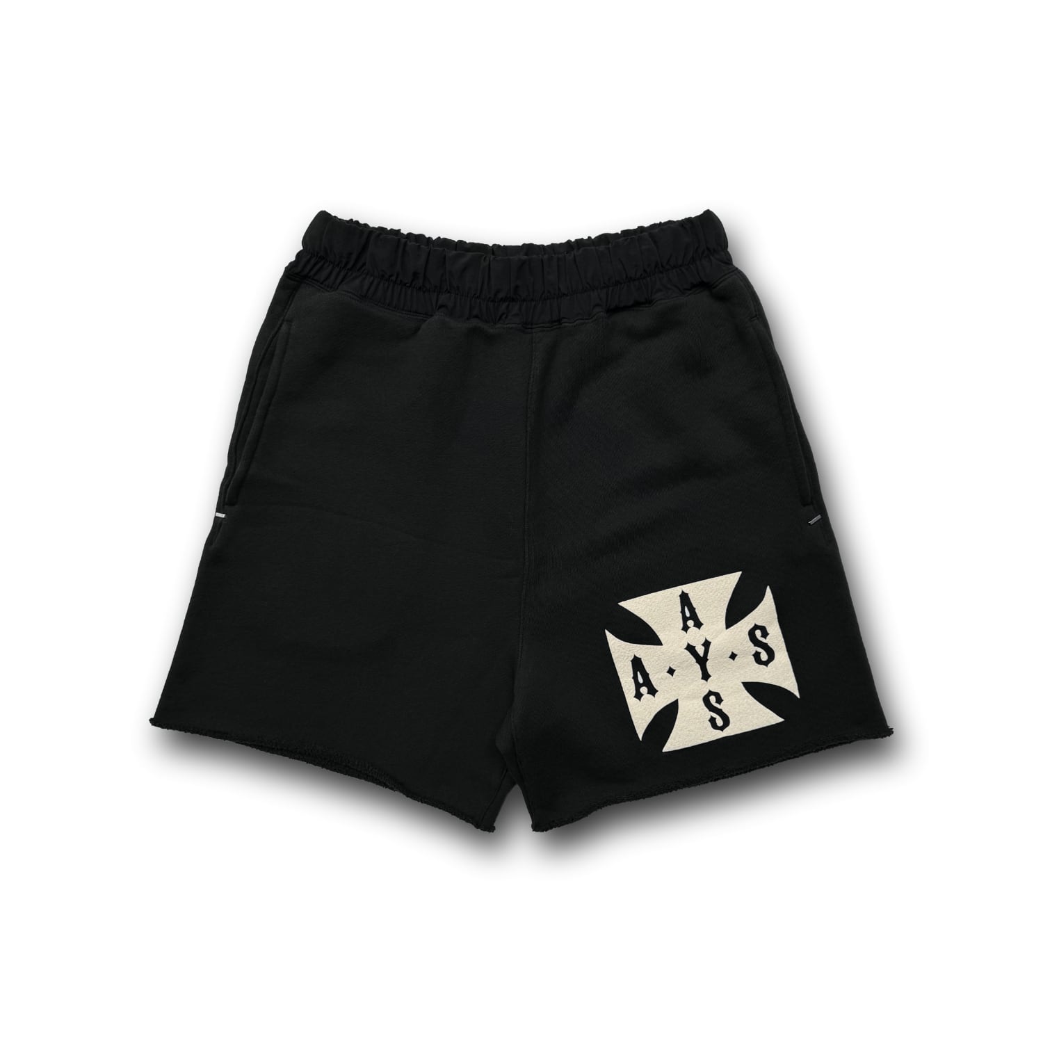 ASKYURSELF/ GOTH/CROSS RAW フリース ショーツ ASKYURSELF / CROSS RAW FLEECE SHORTS | HOLICK
