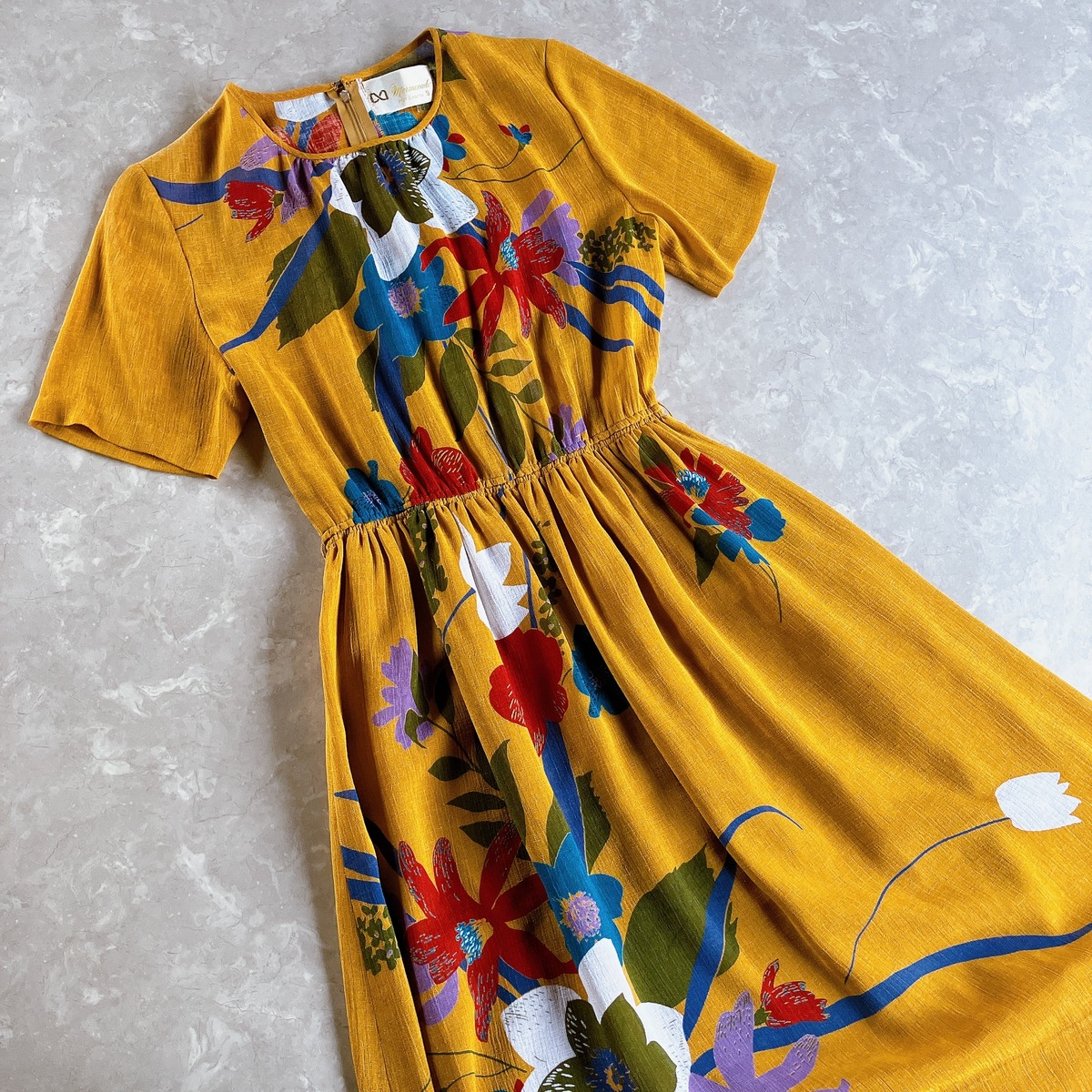 used レトロ フラワー ワンピース 花柄 古着 ヴィンテージ vintage  