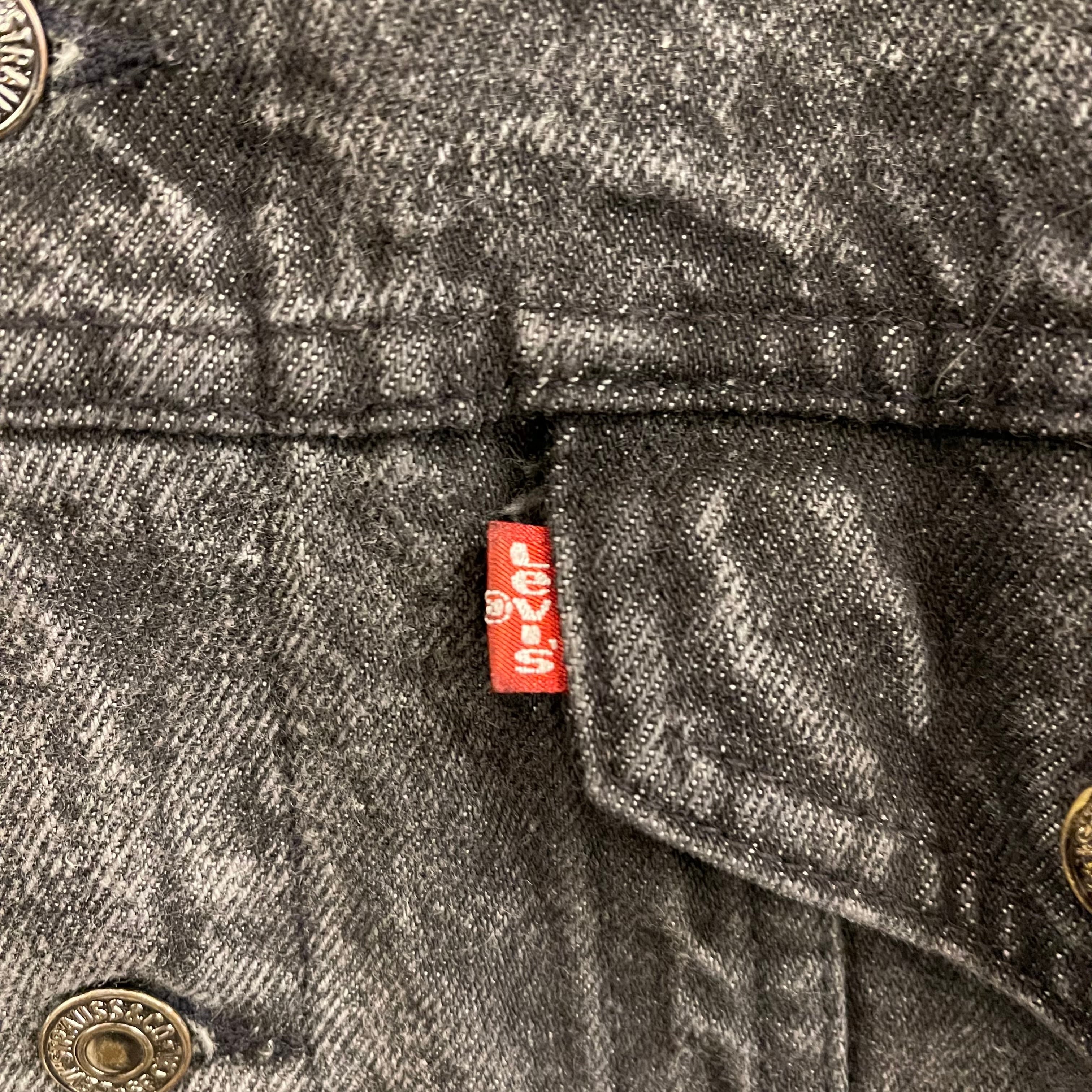 80s Levis 57508-0256 Black Denim Jacket | VOSTOK