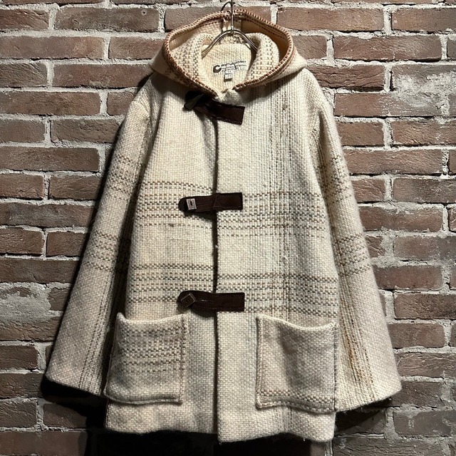 【Caka act3】"70s" Vintage Check Loose Duffle Coat