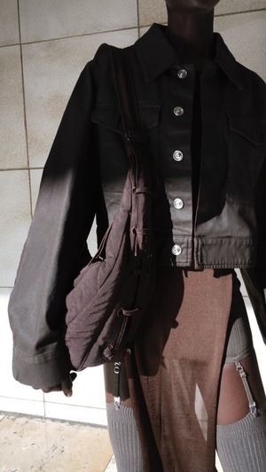 LEMAIRE -SMALL SOFT GAME BAG(WR NYLON CANVAS)- :DARK CHOCOLATE,