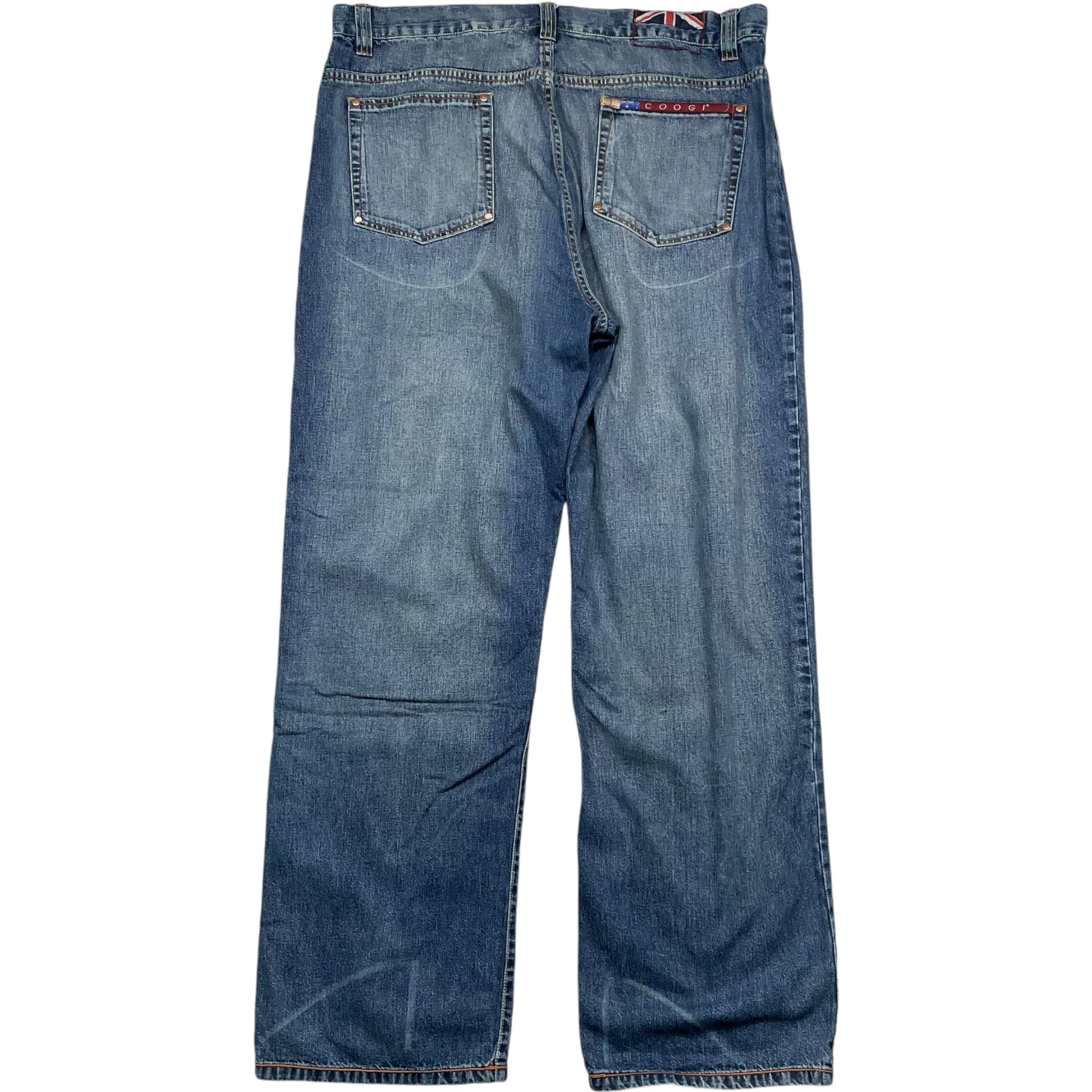 《実寸W43 L35》COOGI クージー デニムパンツ ワイドデニム バギーパンツ no.4711