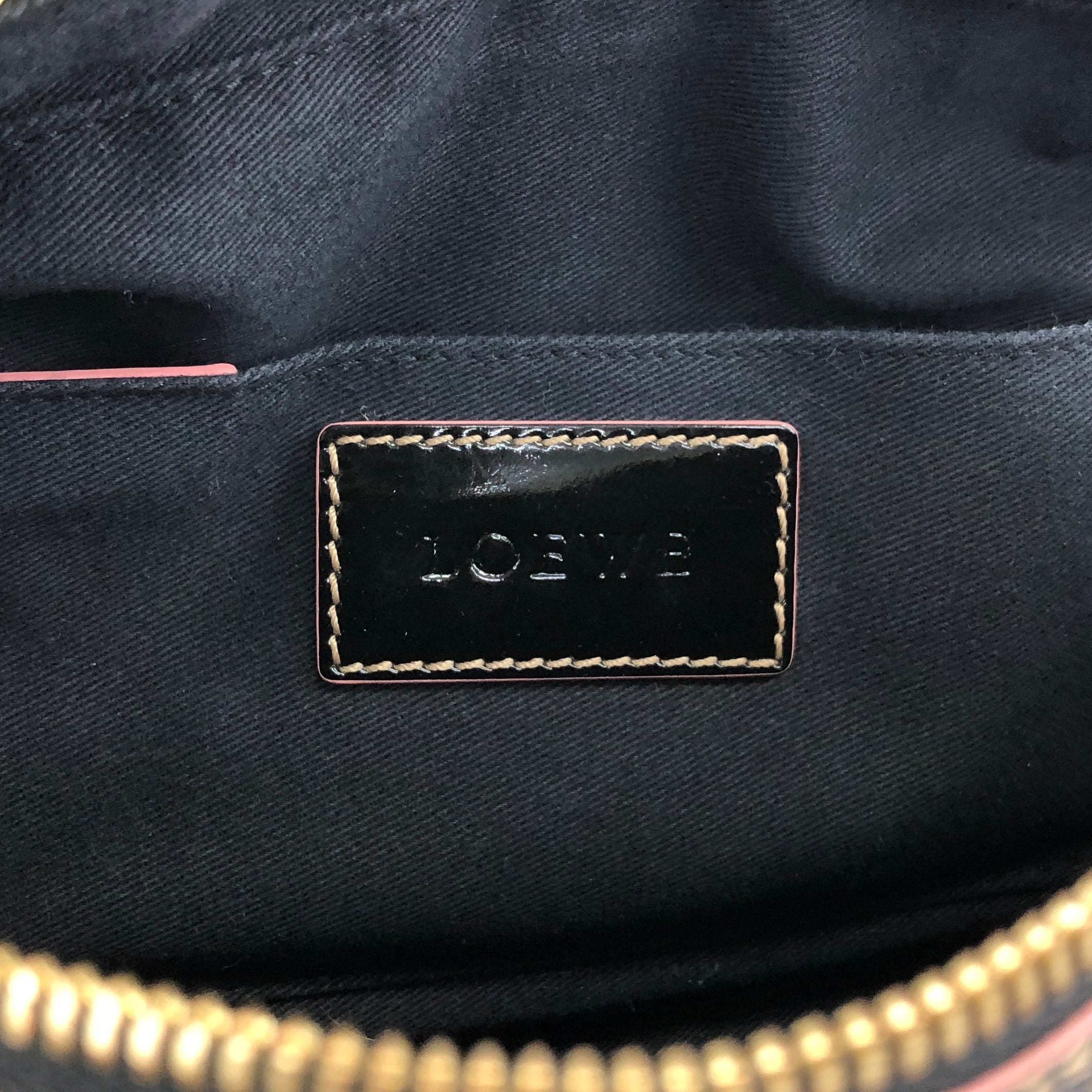 LOEWE ロエベ ハンドバッグ ブラック アナグラム PVC ボストンバッグ