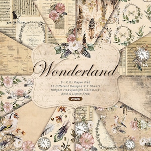 新作☆PA24 Panalisa 【Wonderland】コラージュ 紙素材 ペーパークラフト scrapbook