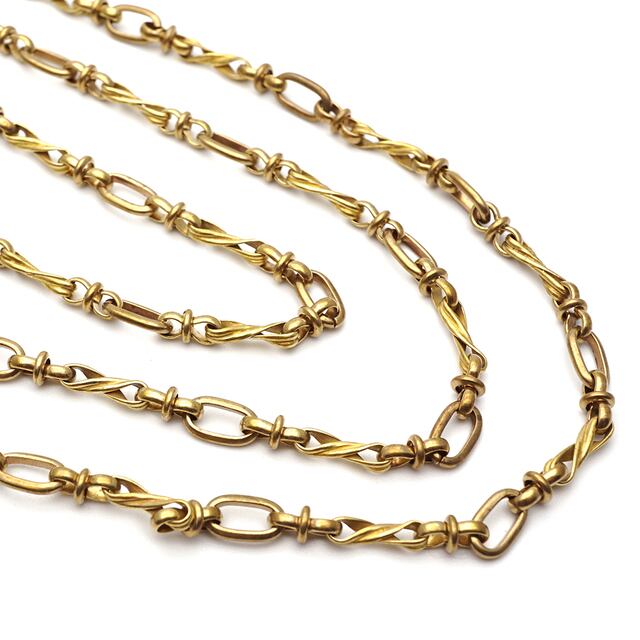 ヴィンテージ ツイストリンクチェーン 真鍮製（30cm単位） | 輸入