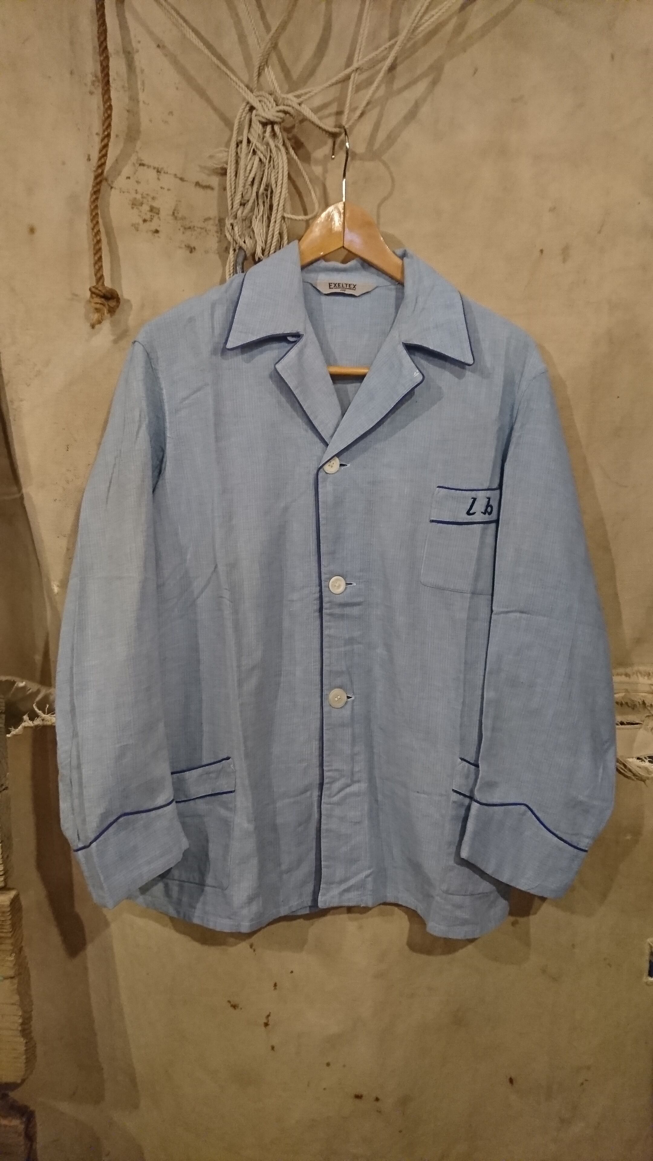 VINTAGE FRENCH PAJAMA SHIRT