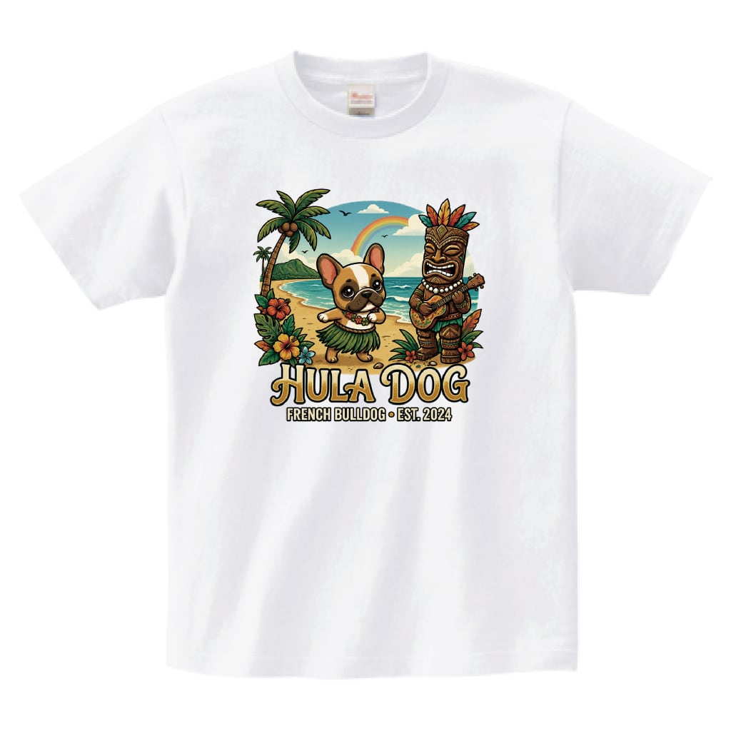 HULA DOGフレンチブルドッグアロハTシャツ