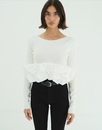 CLANE W BALLOON SHORT KNIT TOPS 3色展開