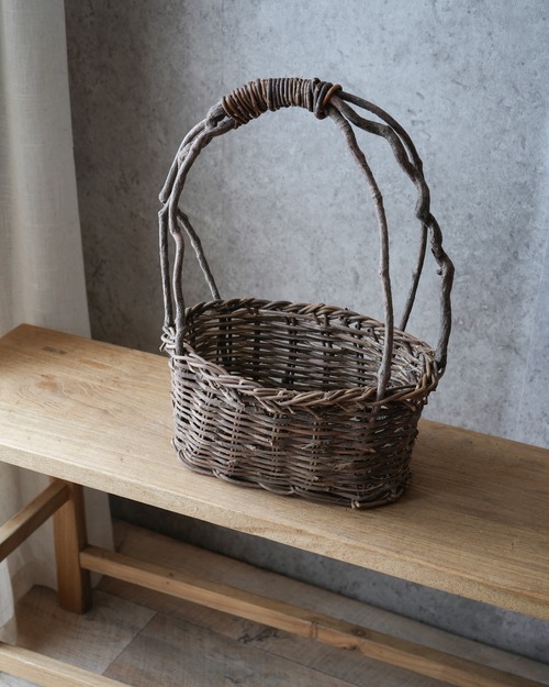 ハンドル土籐ツタカゴ　オーバル　【 Mサイズ 】W29cm