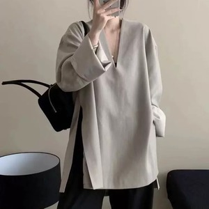 V neck big pullover　102263