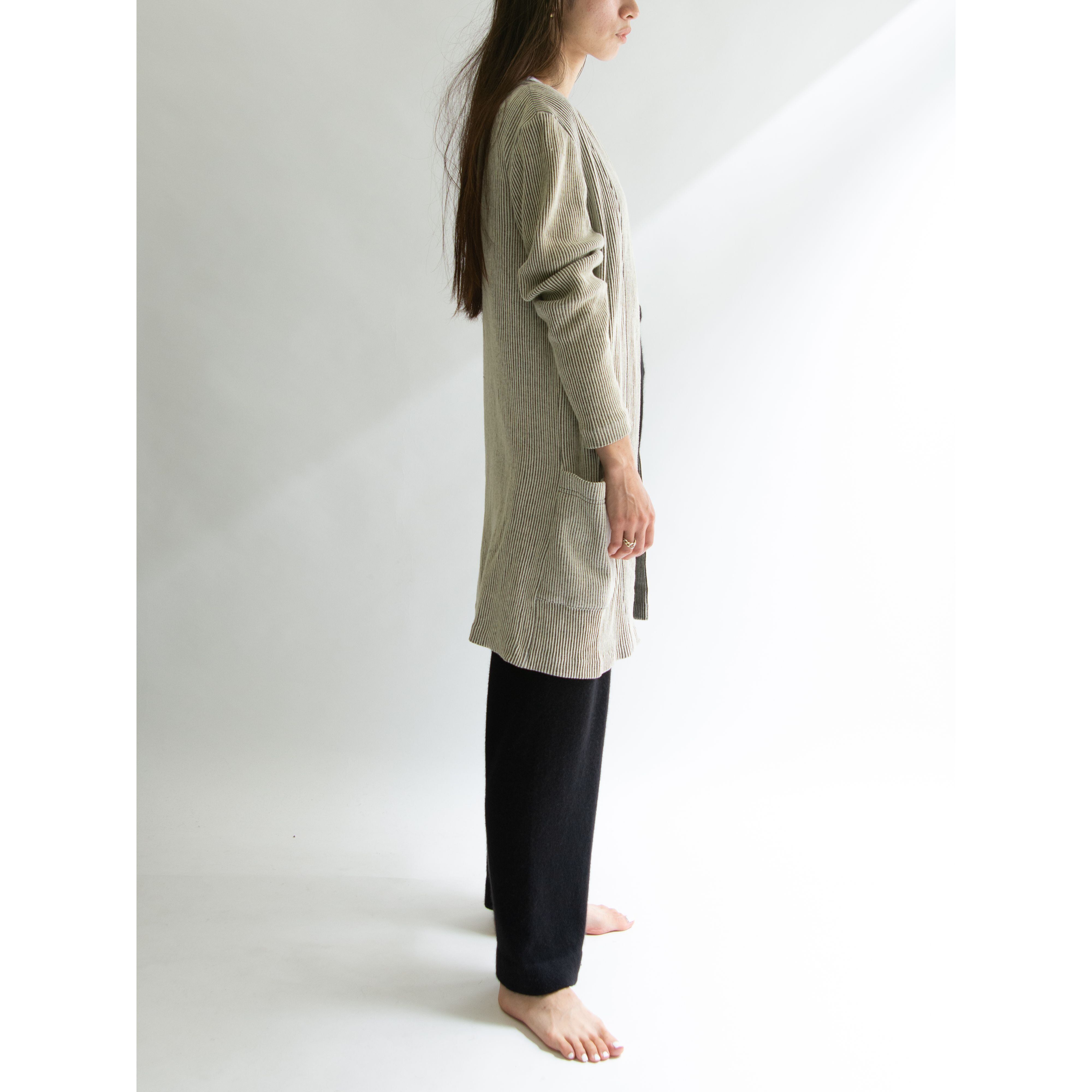 【Made in U.S.A.】Cotton rib long cardigan（アメリカ製 コットンリブ ロングカーディガン）10d
