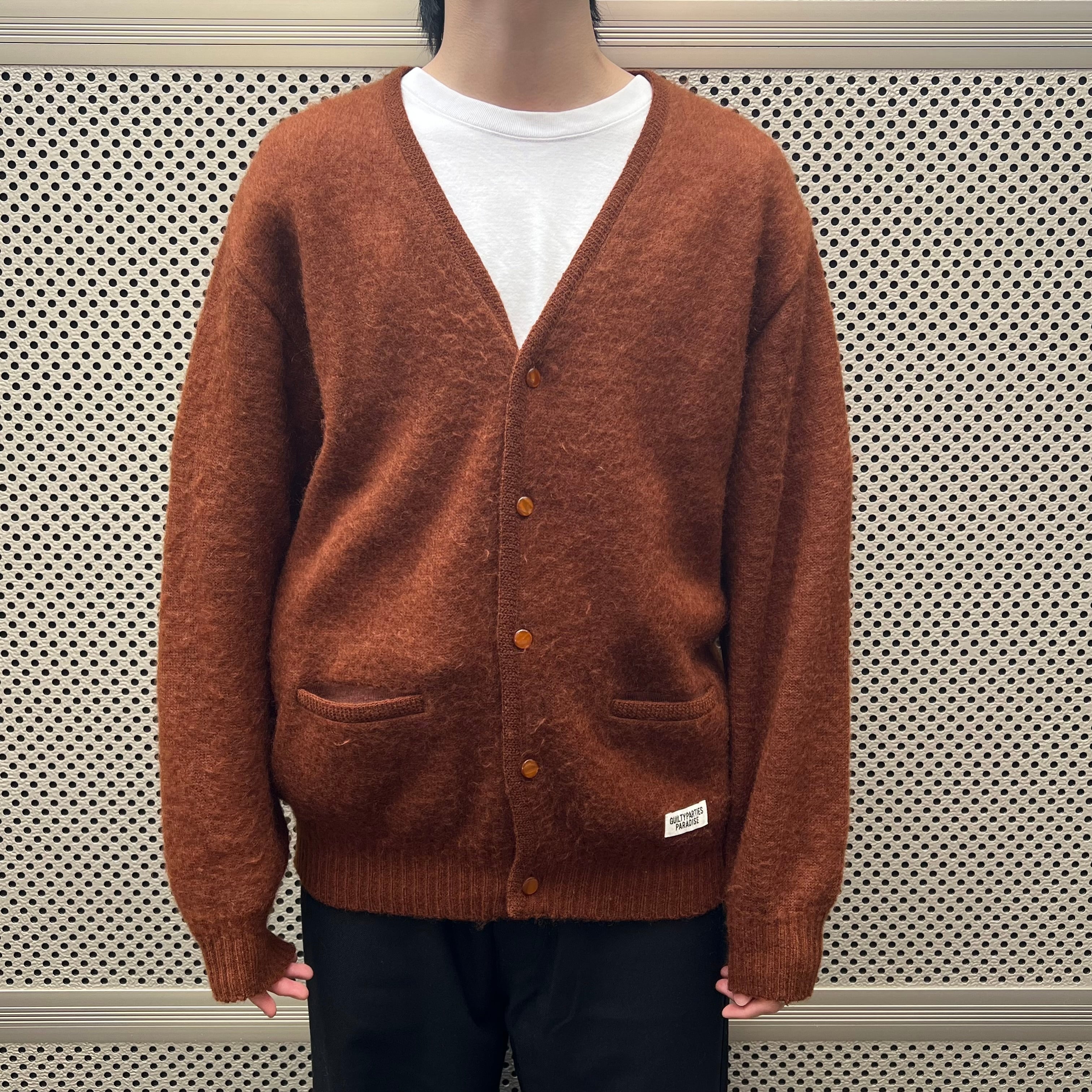 WACKO MARIA 21fw モヘアカーディガン D-BROWN-