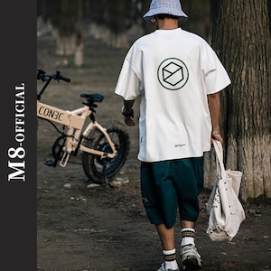 back-print oversizecasual t-shirt 2color M0213