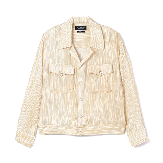 PLATEAU STUDIO 24SS Crease Dye L/S Shirt (Beige)