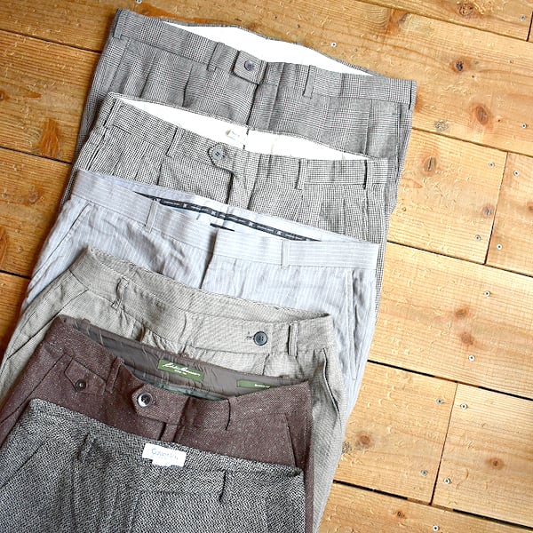 1点物◇カルバンクラインCKワイドウールパンツ中古スラックスパンツ  