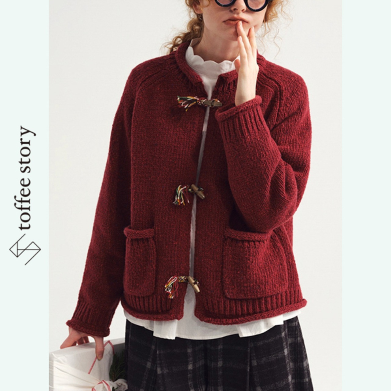 【2color】木漏れ日のトグルカーディガン《P0319》