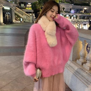 【送料無料】ニット セーター トップス モヘア風 ふわふわ ゆったり 長袖 フェミニン きれいめ 上品 お出かけ デート 普段使い デイリー 着回し TO-378IU