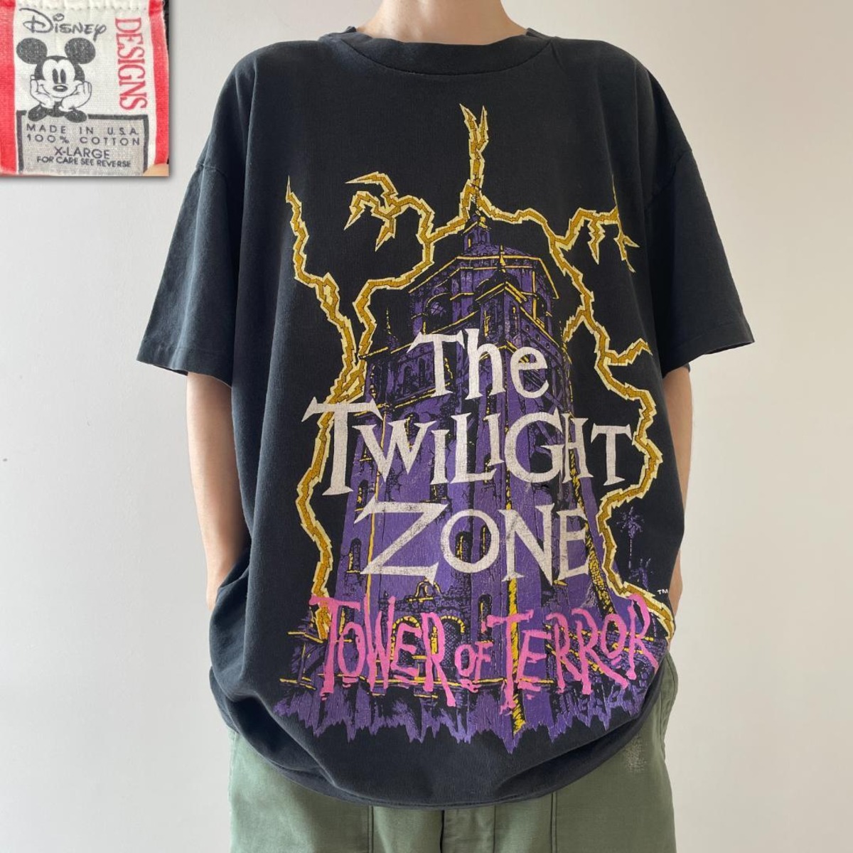 tGG192 90s タワーオブテラー トワイライトゾーン Tシャツ ディズニー 