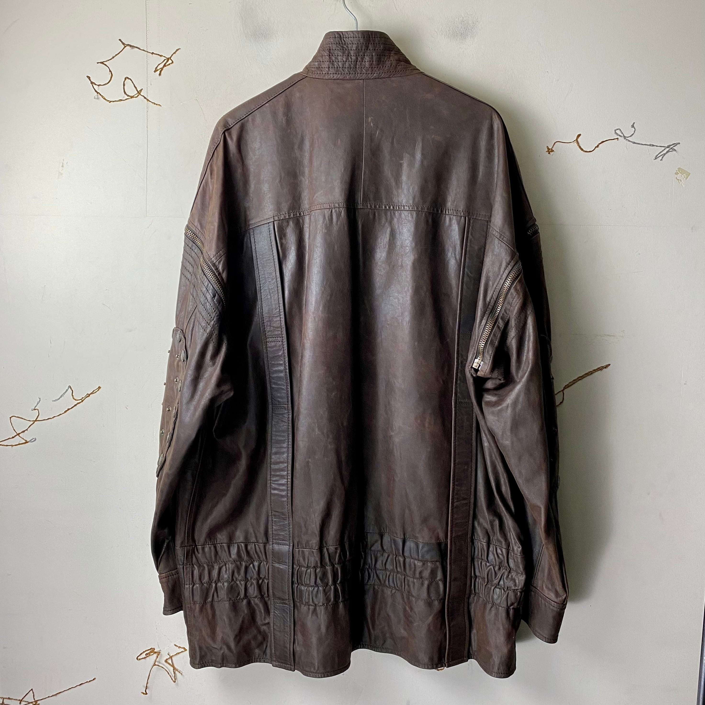 archive 2003AW DOLCE&GABBANA goat leather parachute coat | NOIR ONLINE