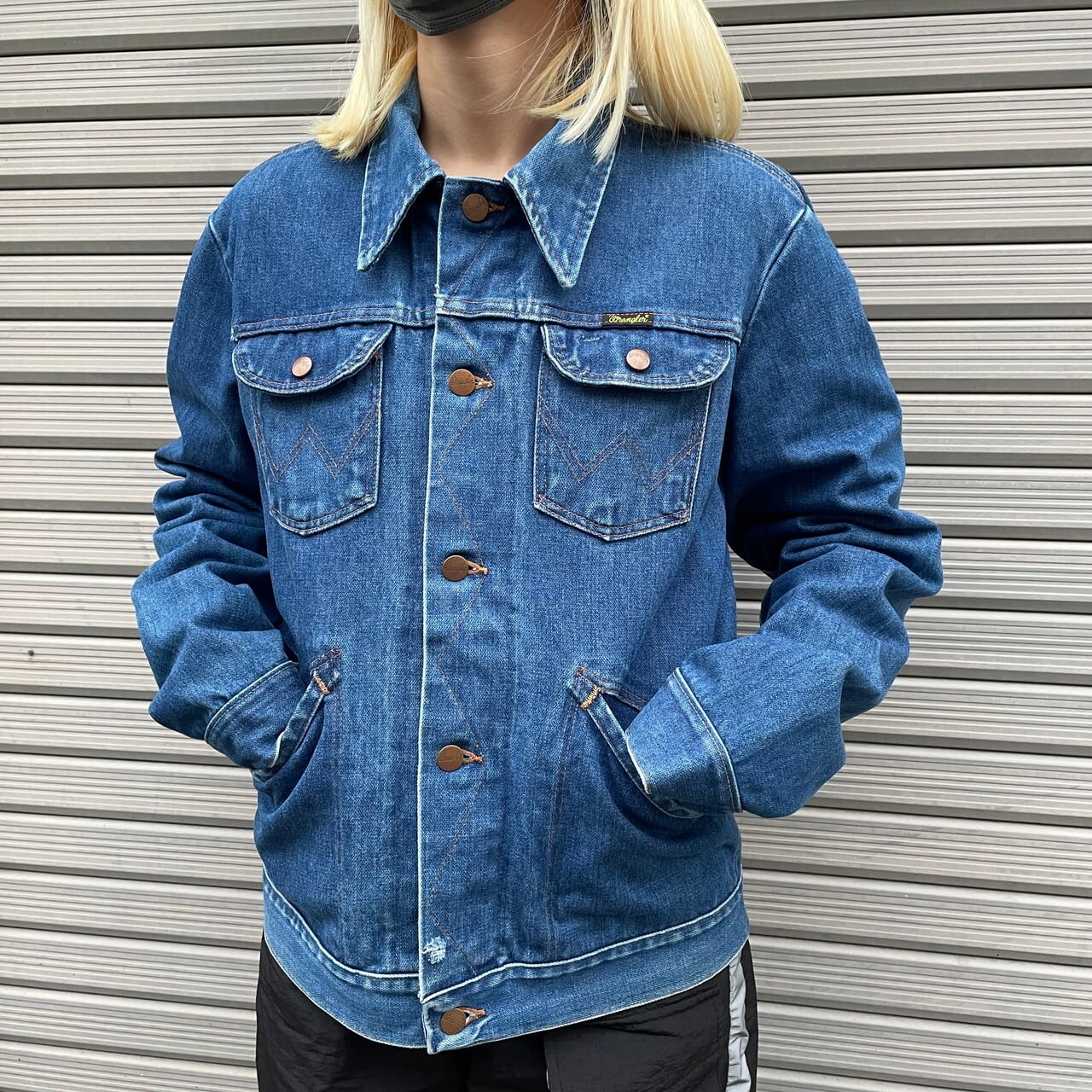 年代 Wrangler ラングラー デニムジャケット メンズM相当 古着 G