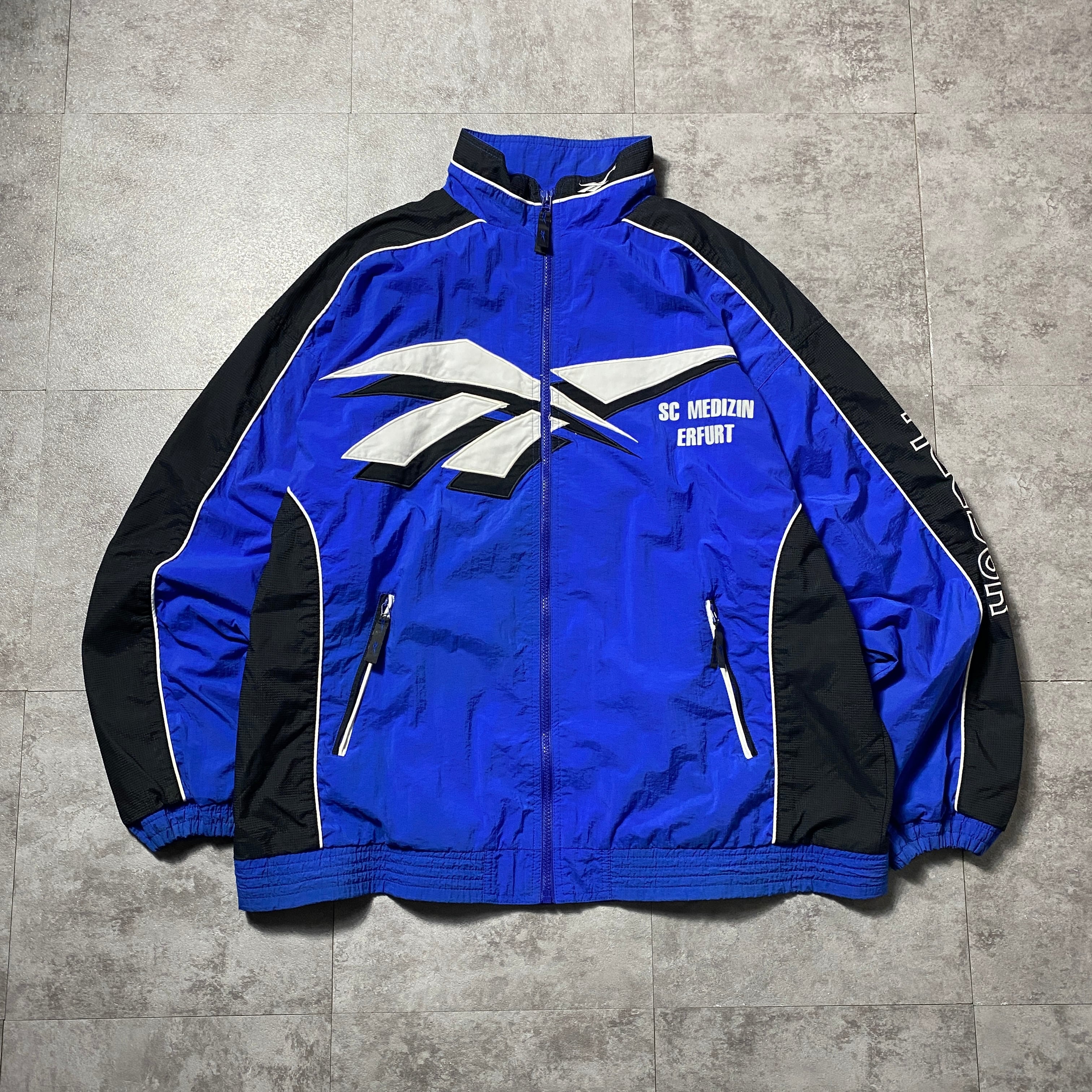 激安取寄 Reebok 90s 刺繍 ナイロンジャケット デカロゴ リーボック