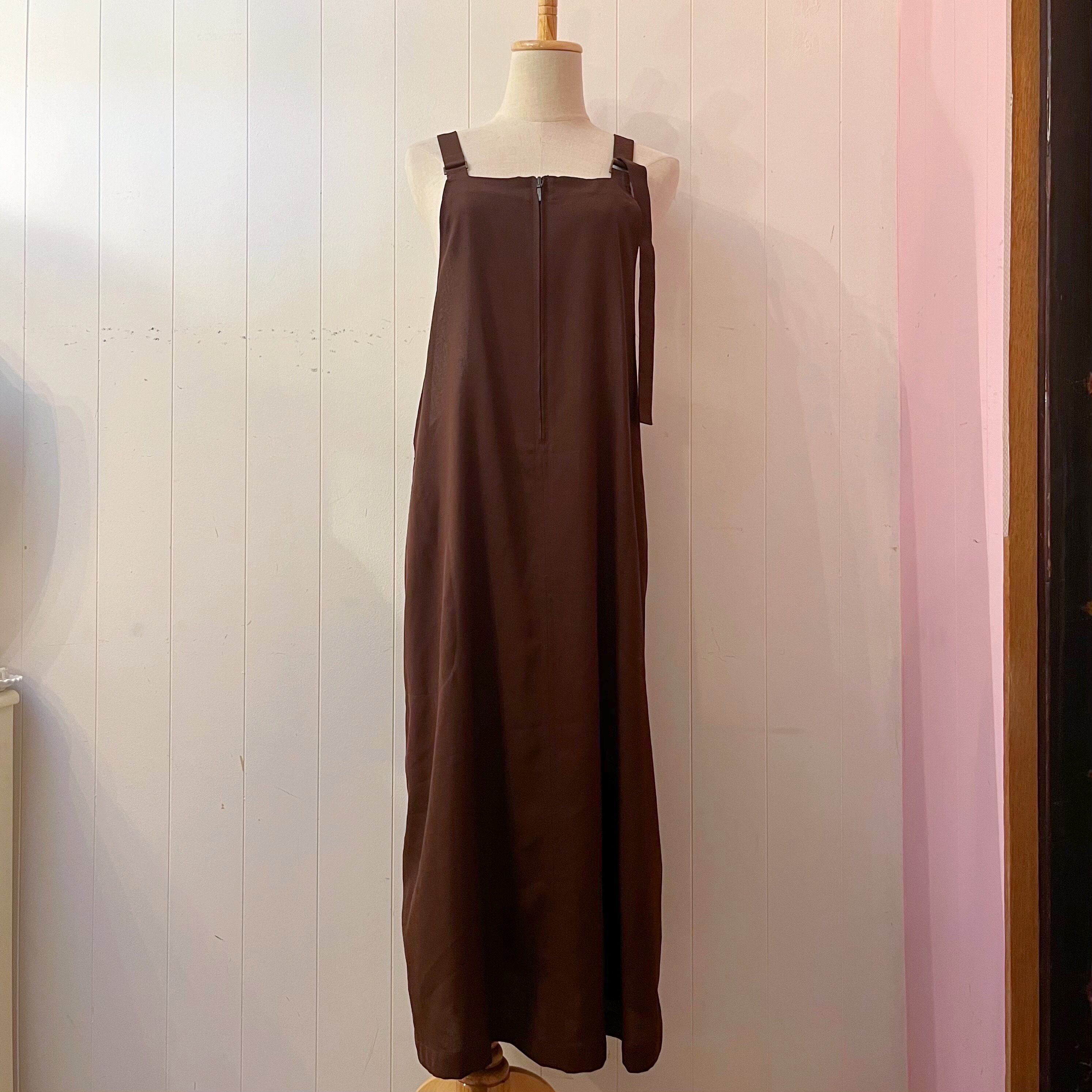 brown front fastener jumper skirt