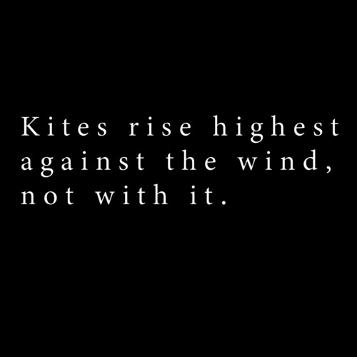 ウォールステッカー 名言 Kites rise highest ウィンストン・チャーチル 白 マット