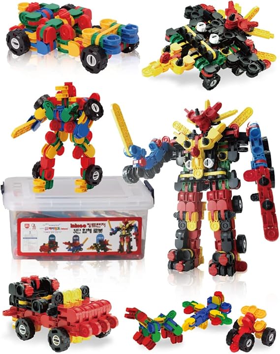 iRingo 感覚ブロック 71ピース + 390ピース iRiNGO(アイリンゴ)390ピース 知育玩具 ロボット のりもの 3歳から 音