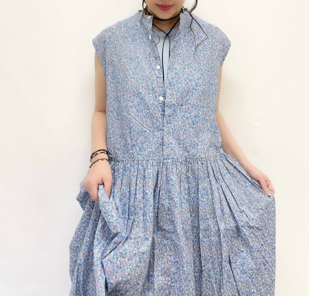 veritecoeur】LIBERTY PRINT ノースリーブワンピース / VC-2848