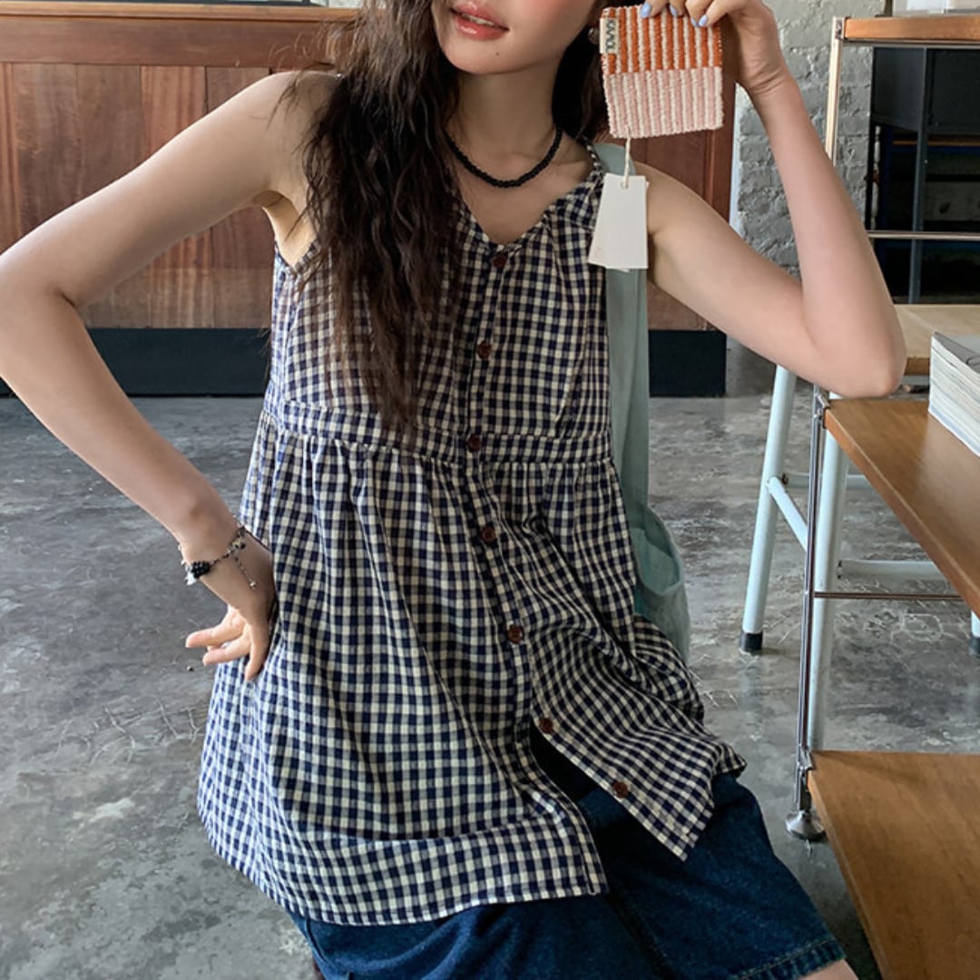 gingham camisole top