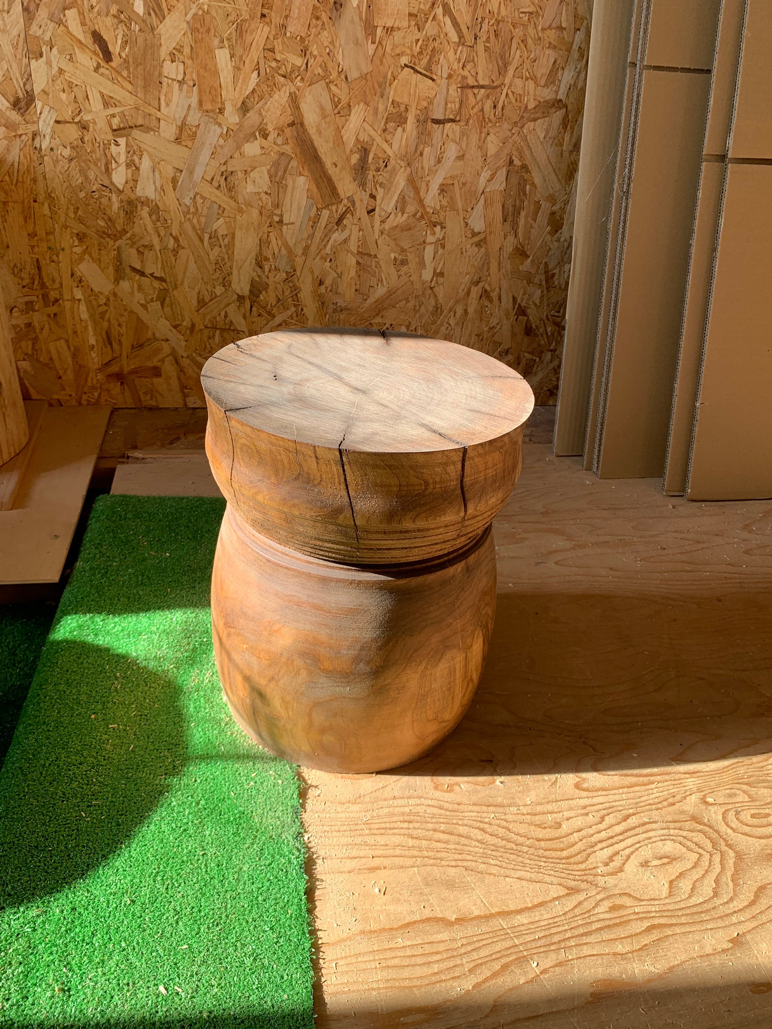 木製ハンドメイドオーダーコの字ワトコオイルスツールベンチ水槽台