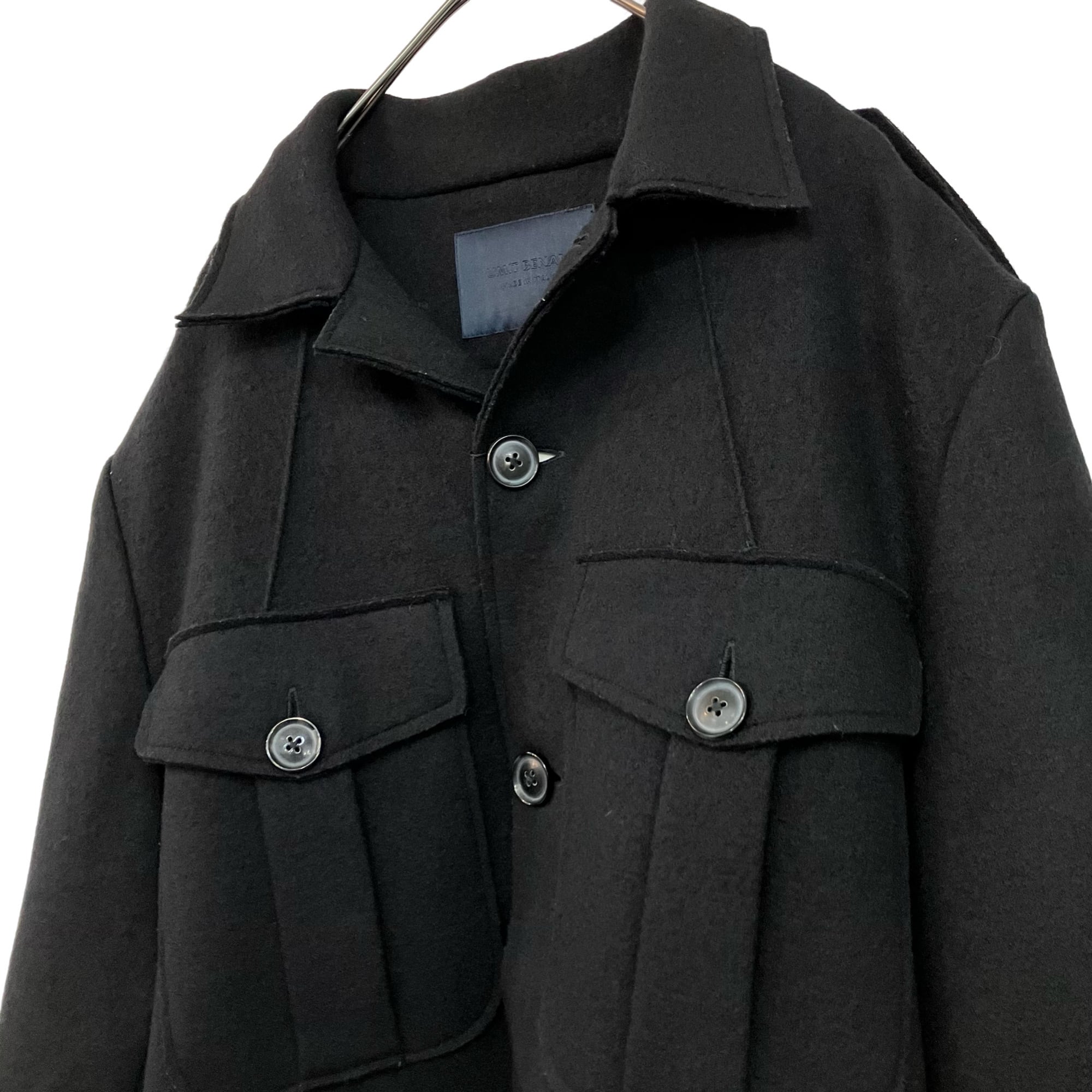 ウミットベナン　ラマ　ウール　コート UMIT BENAN TOMORROW LAND made in Italy wool zip design stitch