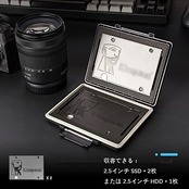 JJC 2.5インチ SSD HDD 収納ケース 2 枚 2.5インチ SSD または 1 枚 2.5インチ HDD 収納可能 耐衝撃 防塵 防湿 ハードディスク 保管ケース